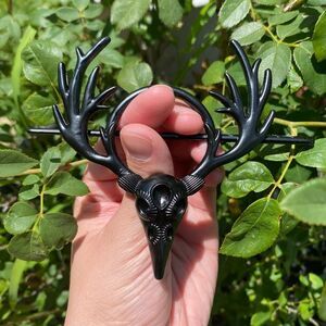 Gothic Black Antler Hair Accessory with matching hair pin Vintage inspired